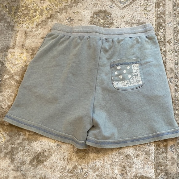 Dance & Marvel Stone Washed Bandana Pocket Terry Shorts - Picture 4 of 10